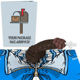 Dick Package Prank Pop Up Card Brown