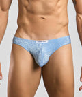 Justin + Simon Classic Mens Bikini - Lurex Blue