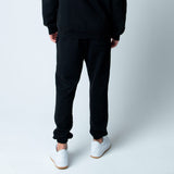 Talentless Heavyweight Embroidered Sweatpants in Pitch Black and Bone