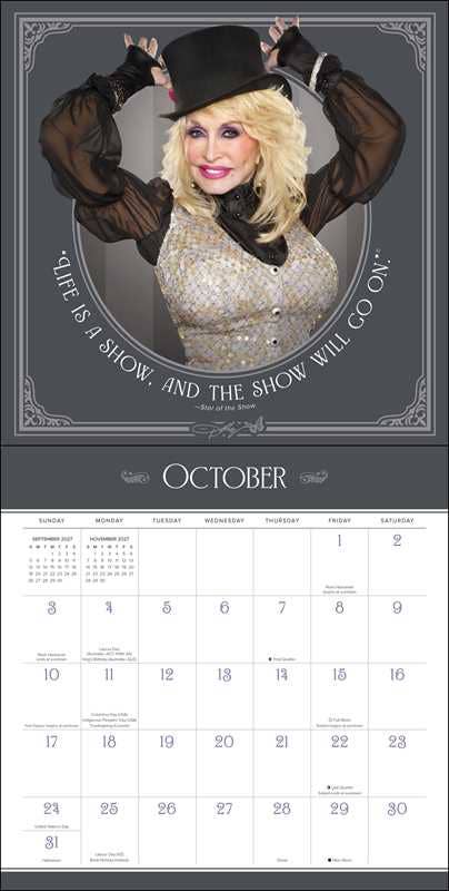 Dolly Parton 2027 Wall Calendar detail