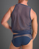 Score Sheer Tank - Midnight Navy: L