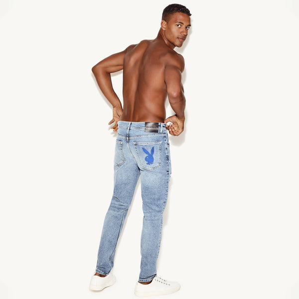 PLAYBOY The Skinny Jean Light Wash Destroy