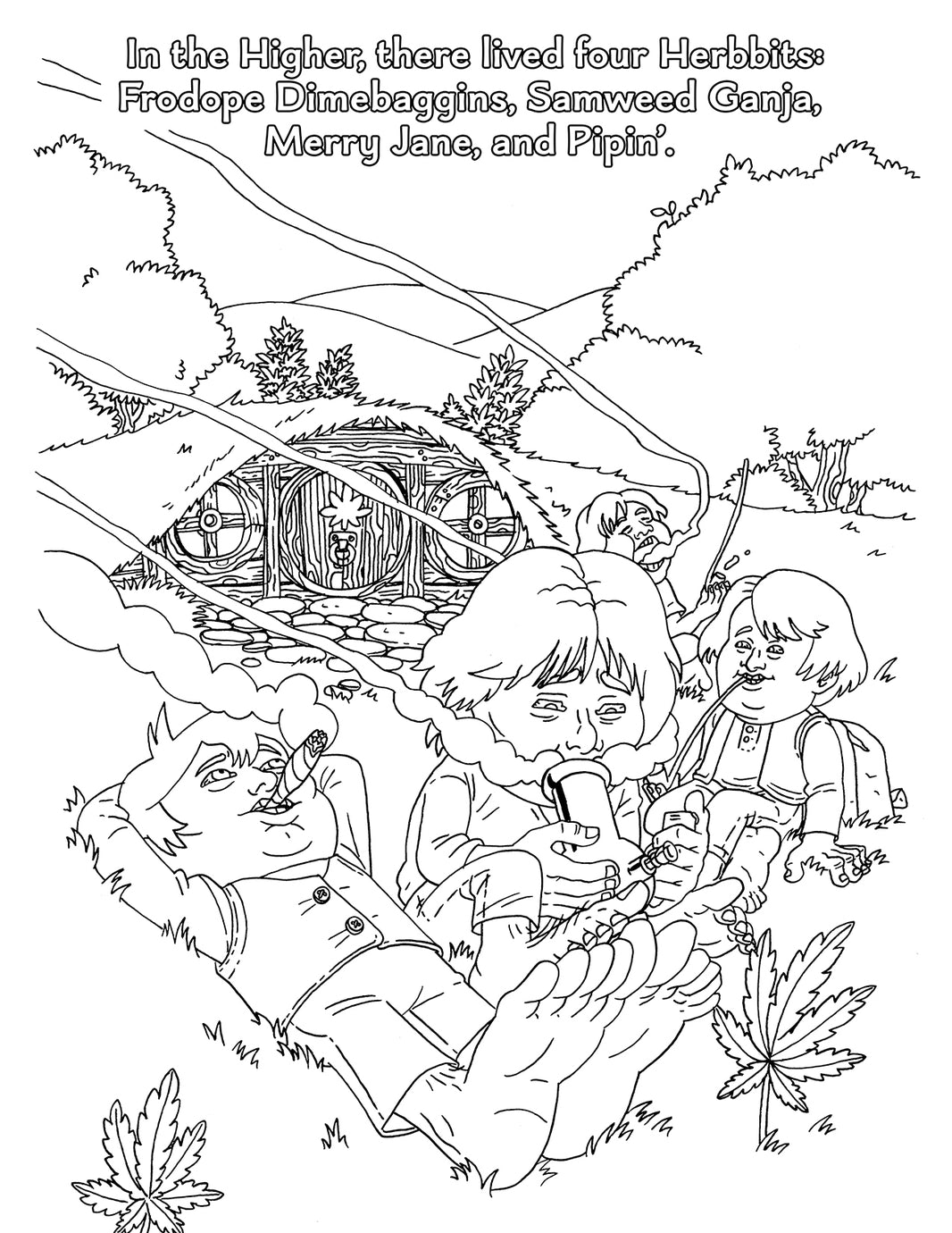 Lord of the Smoke Rings Stoner Parody Coloring Book