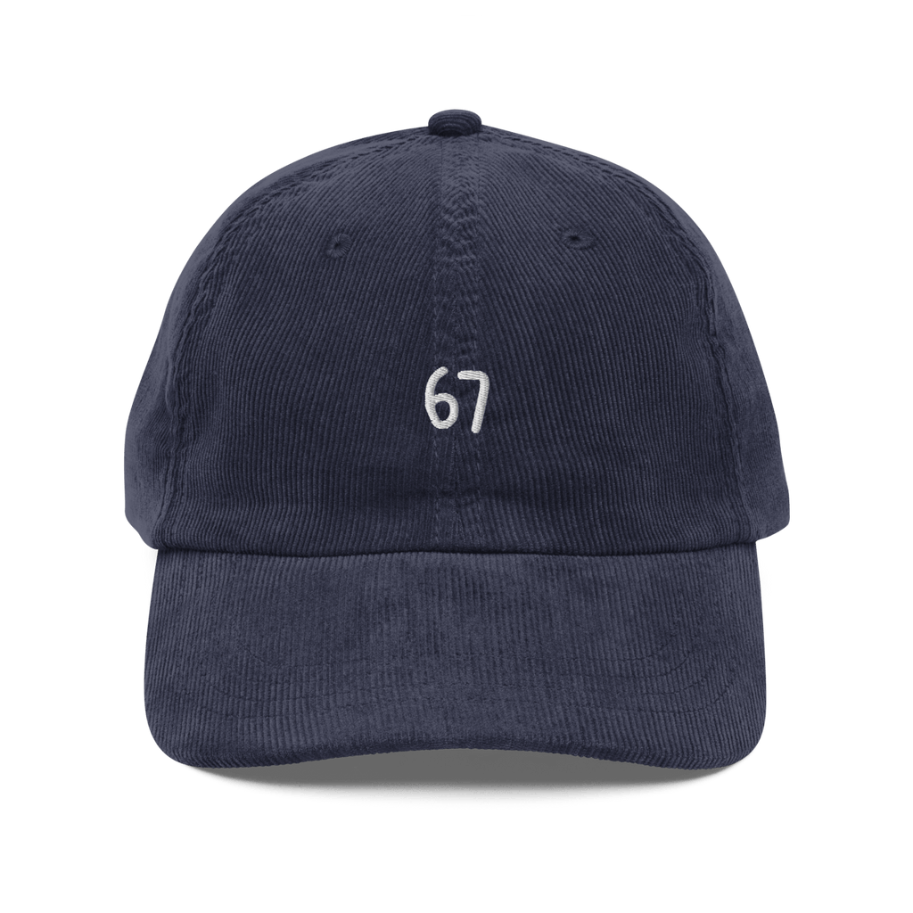 67 Embroidered Corduroy Hat - Six Seven