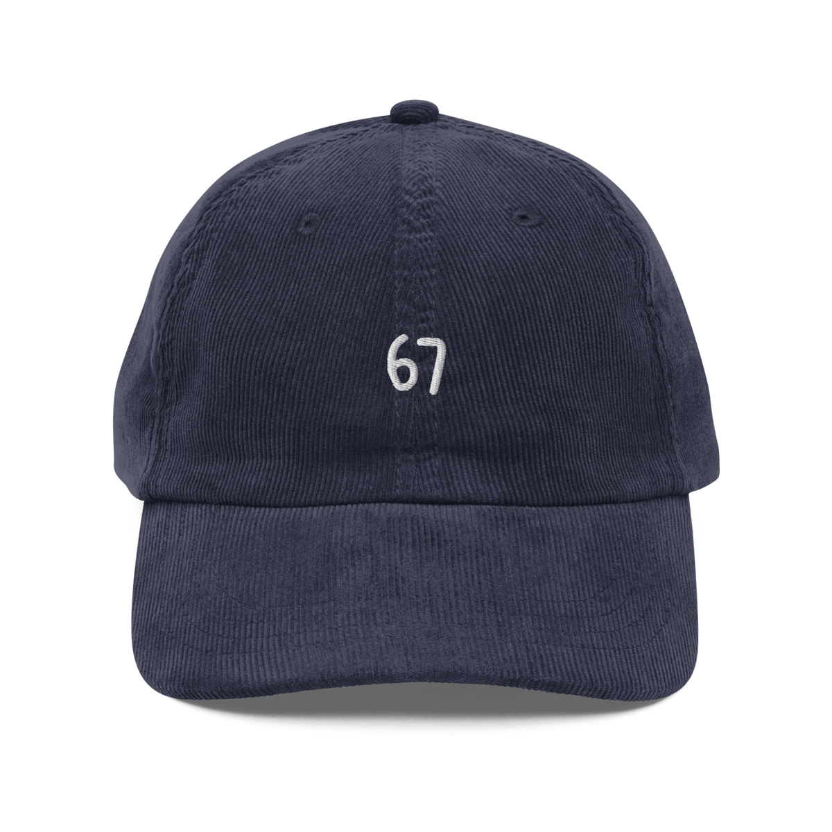 67 Embroidered Corduroy Hat - Six Seven