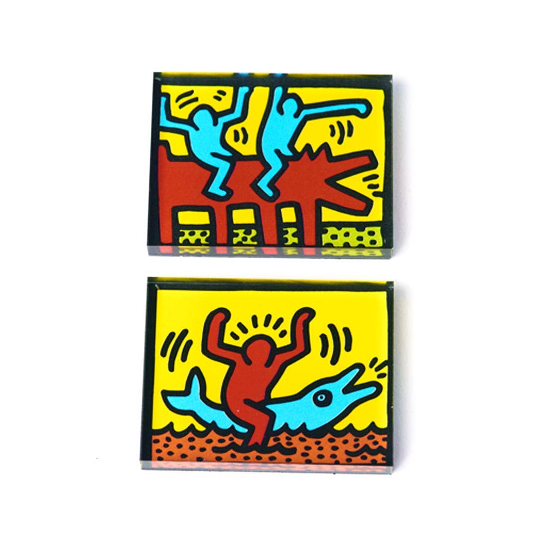 Keith Haring - Dolphin Ride Magnet Set