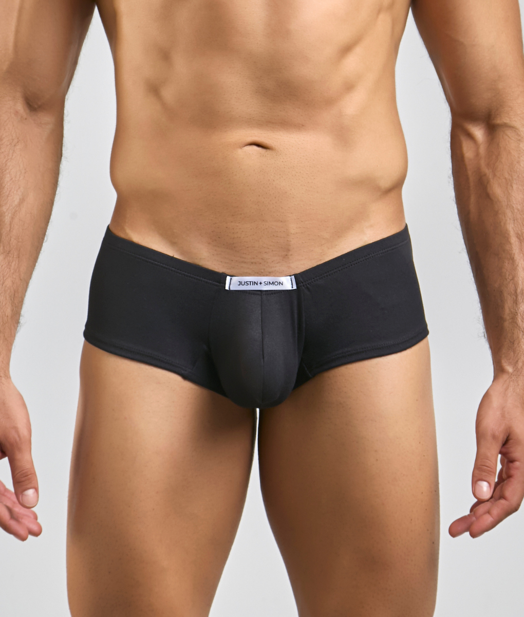 Justin + Simon Cheeky Bulge Boxer - Peach Black
