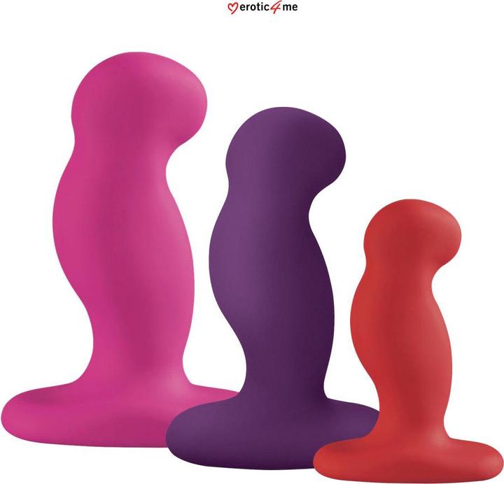 Nexus GPLAYTRIO+ Unisex Rechargeable Silicone Vibrator Set (3 piece) - Black