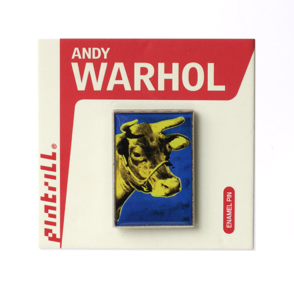 Andy Warhol Cows Yellow/Purple Pin