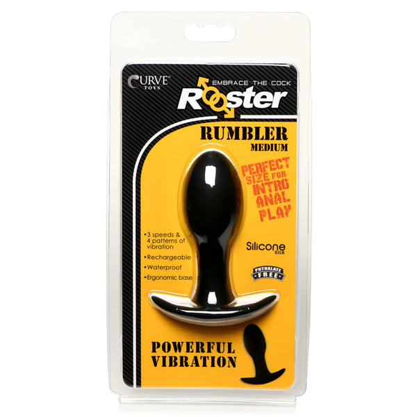 Rooster Rumbler Medium Vibrating Silicone Butt Plug