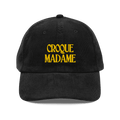 Croque Madame Embroidered Corduroy Hat Black - Polychrome Goods