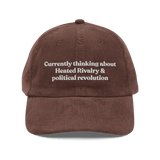 Currently thinking about Heated Rivalry & political revolution Hat