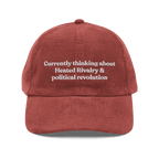 Currently thinking about Heated Rivalry & political revolution Hat
