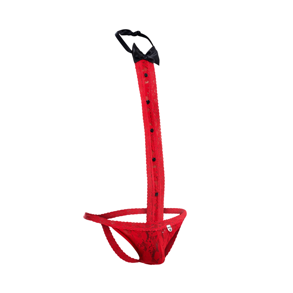 MOB Tuxedo Lace Thong - Red