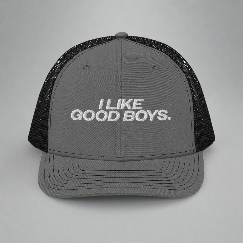 I Like Good Boys Trucker Hat -Charcoal / Black