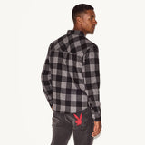 PLAYBOY Men's Black Flannel Long Sleeve Shirt