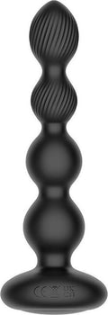 Nexus Tornado Rechargeable Silicone Rotating Beaded Probe with Remote Control - Black