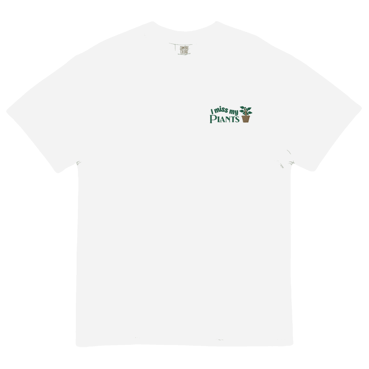 I Miss My Plants Embroidered T-Shirt