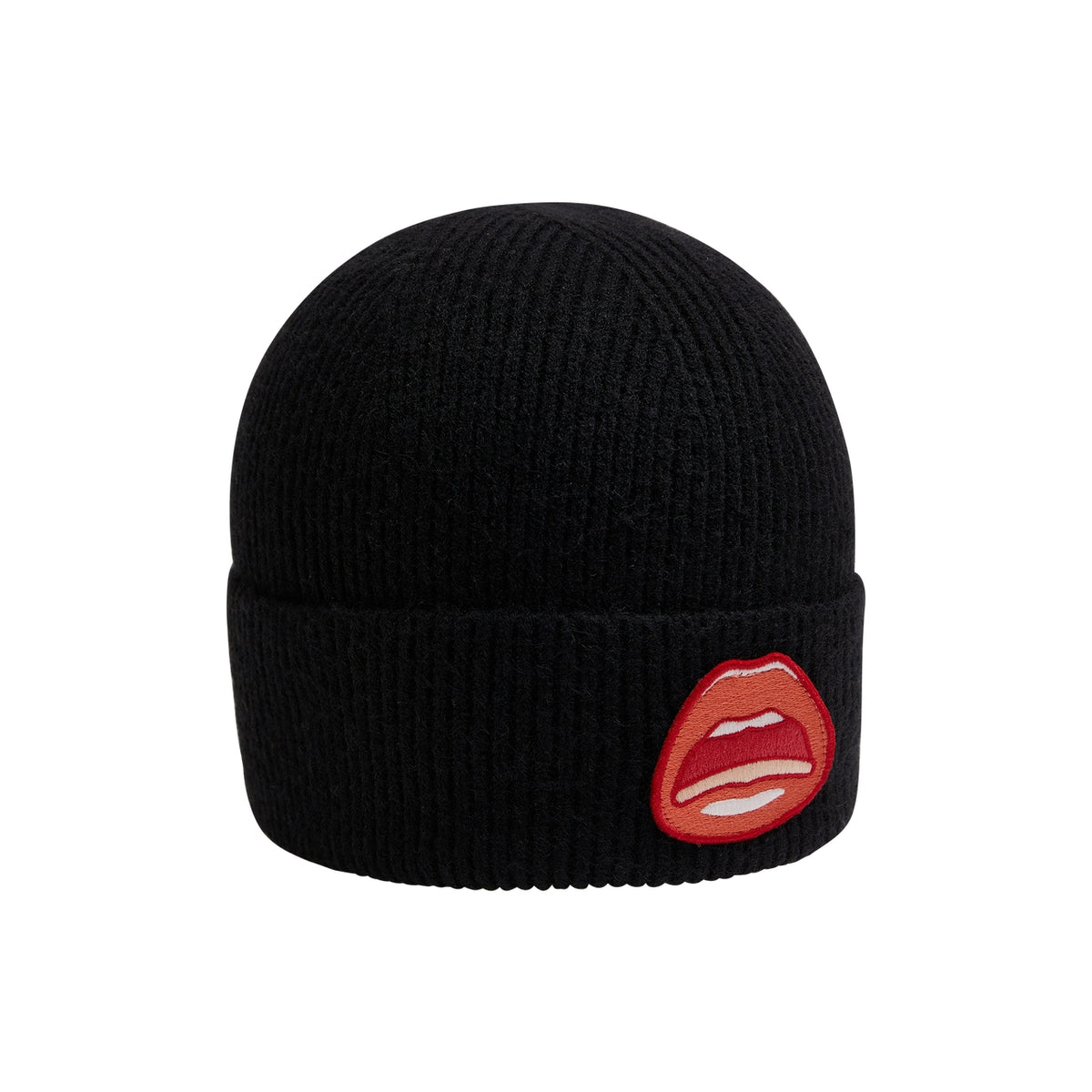 Tom Wesselmann Mouth Icon Patch Knit Beanie