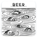 David Shrigley Coaster - Beer Swimmers