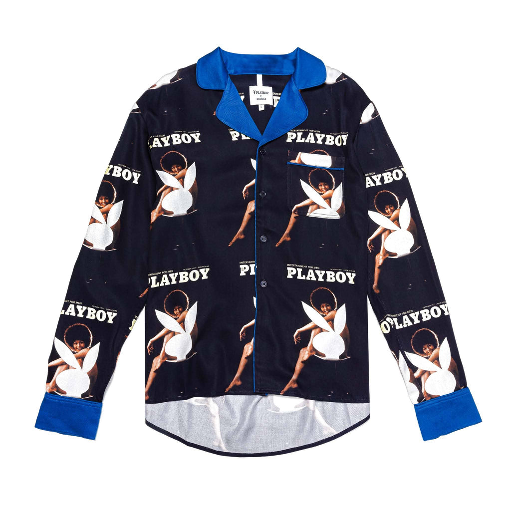 Soulland October 1971 Playboy Long Sleeve Camp Shirt