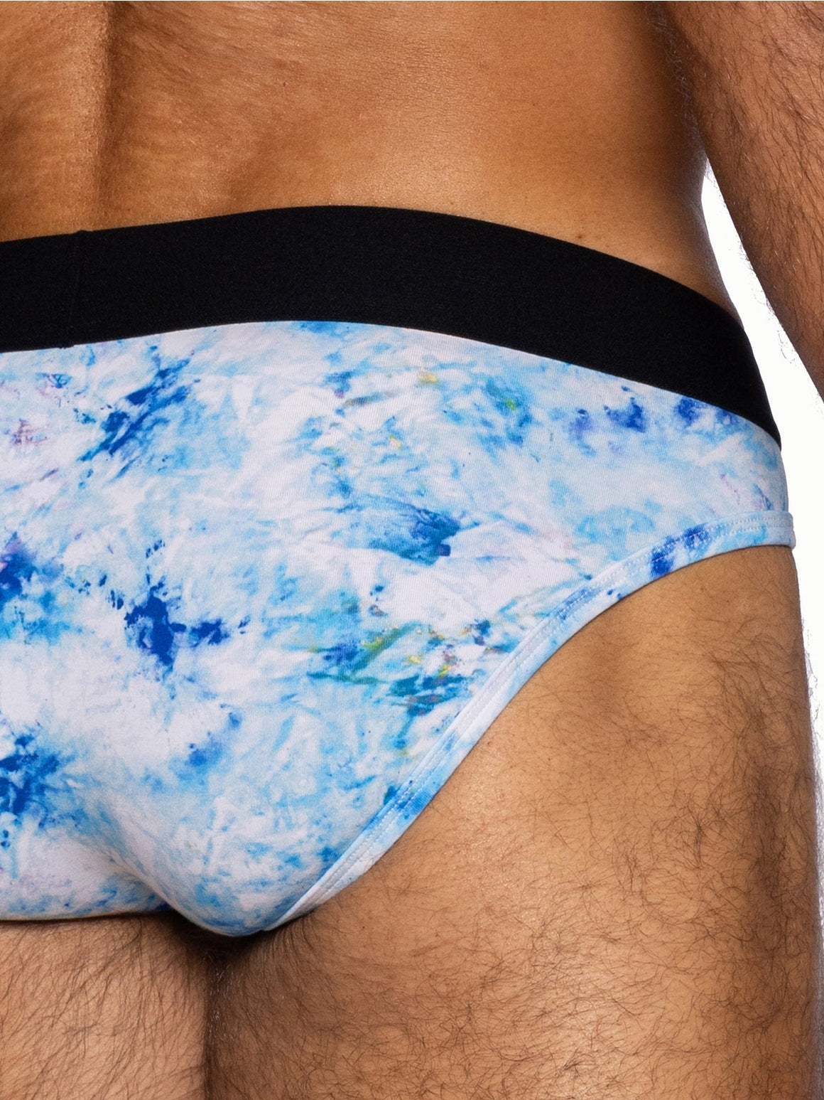 BIKE Stretch Cotton Brief - Indigo Tie Dye