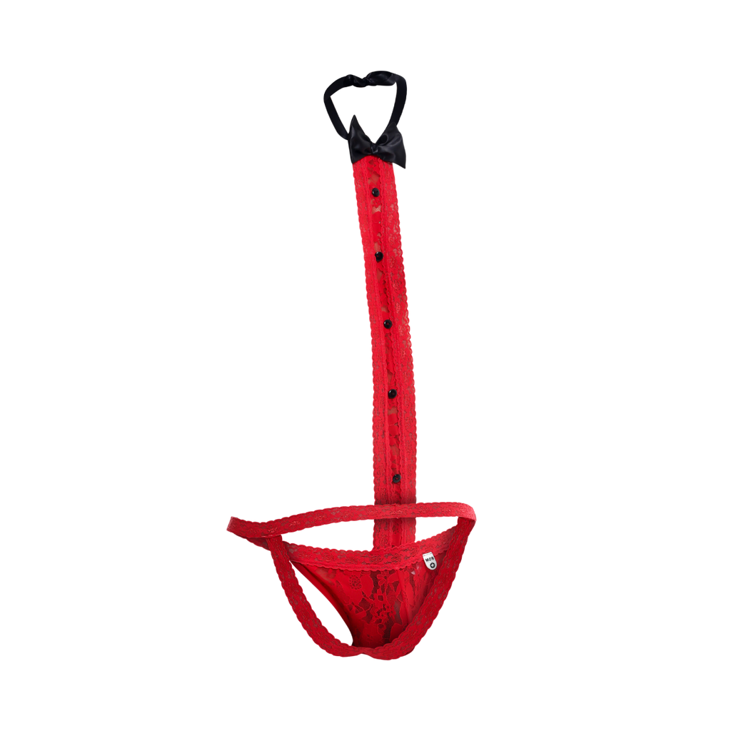MOB Tuxedo Lace Thong - Red