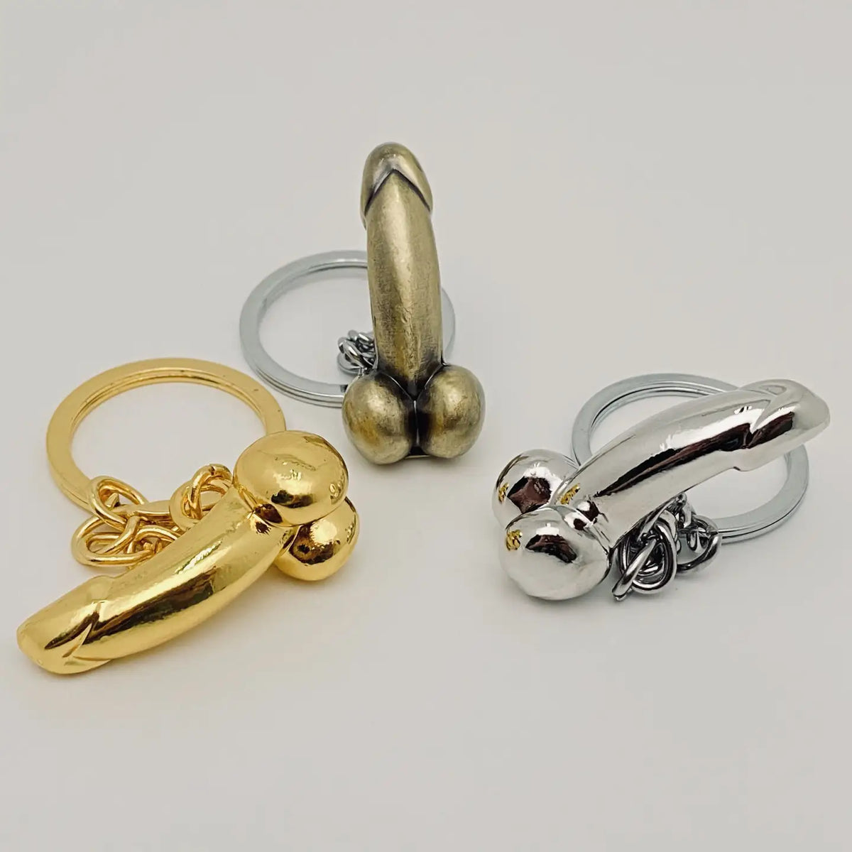 COCK KEYCHAIN SILVER