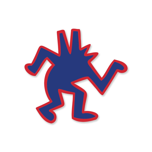 keith Haring Blue / Red Dancing Dog Patch