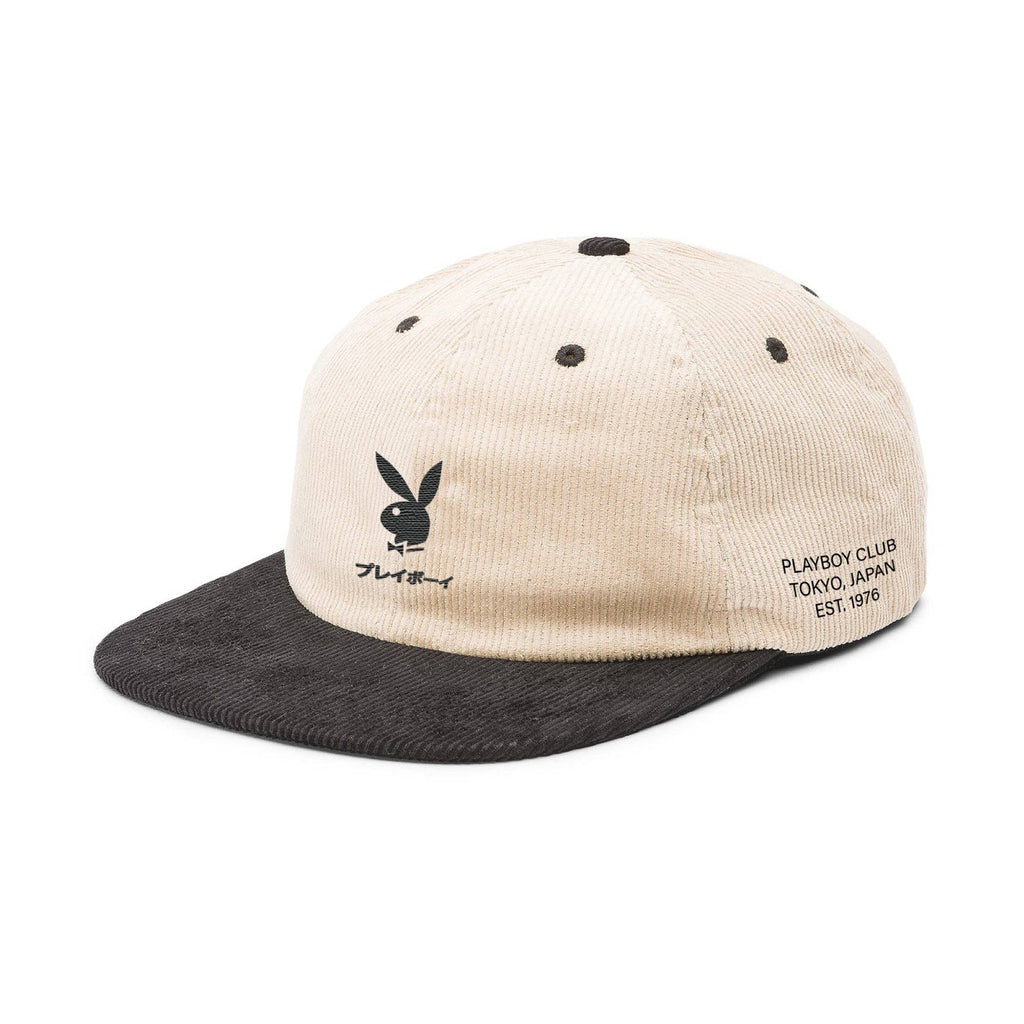 PLAYBOY Tokyo Club Khaki Black Bill Strapback