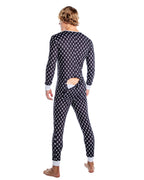 Playboy Men's Bunny Cozy Lounge Union Suit back view