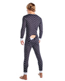 Playboy Men's Bunny Cozy Lounge Union Suit back view