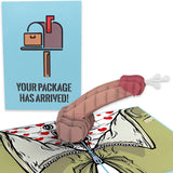 Dick Package Prank Pop Up Card flesh