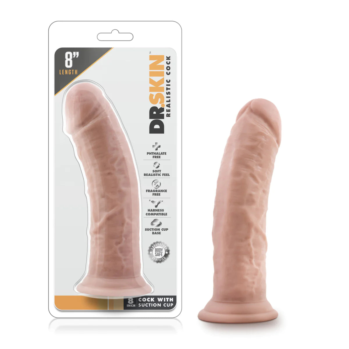 Dr. Skin Realistic Vanilla 8-Inch Long Dildo