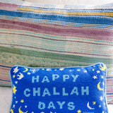 Happy Challah Days Needlepoint Pillow