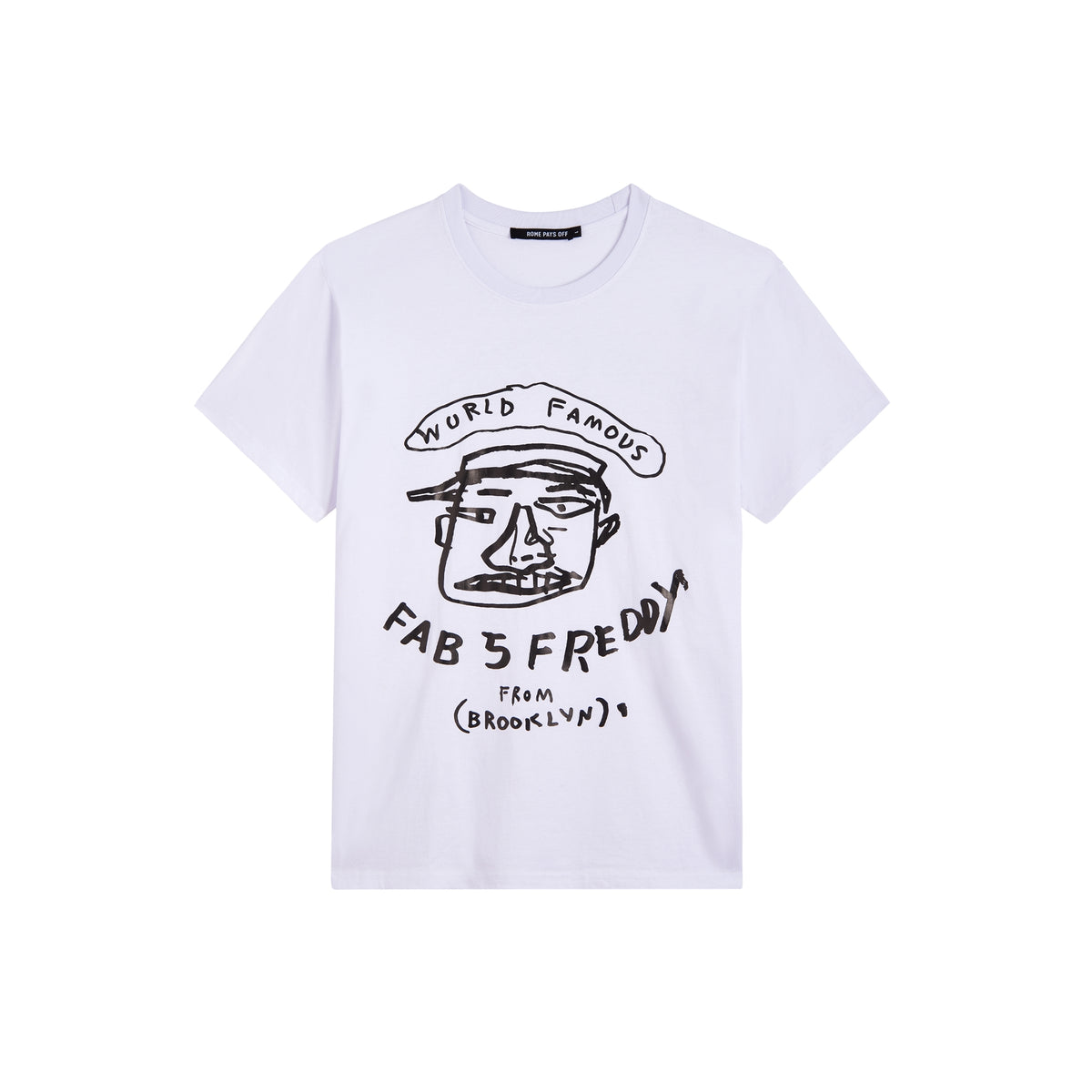 Jean-Michel Basquiat Fab Five Freddy T-Shirt, White
