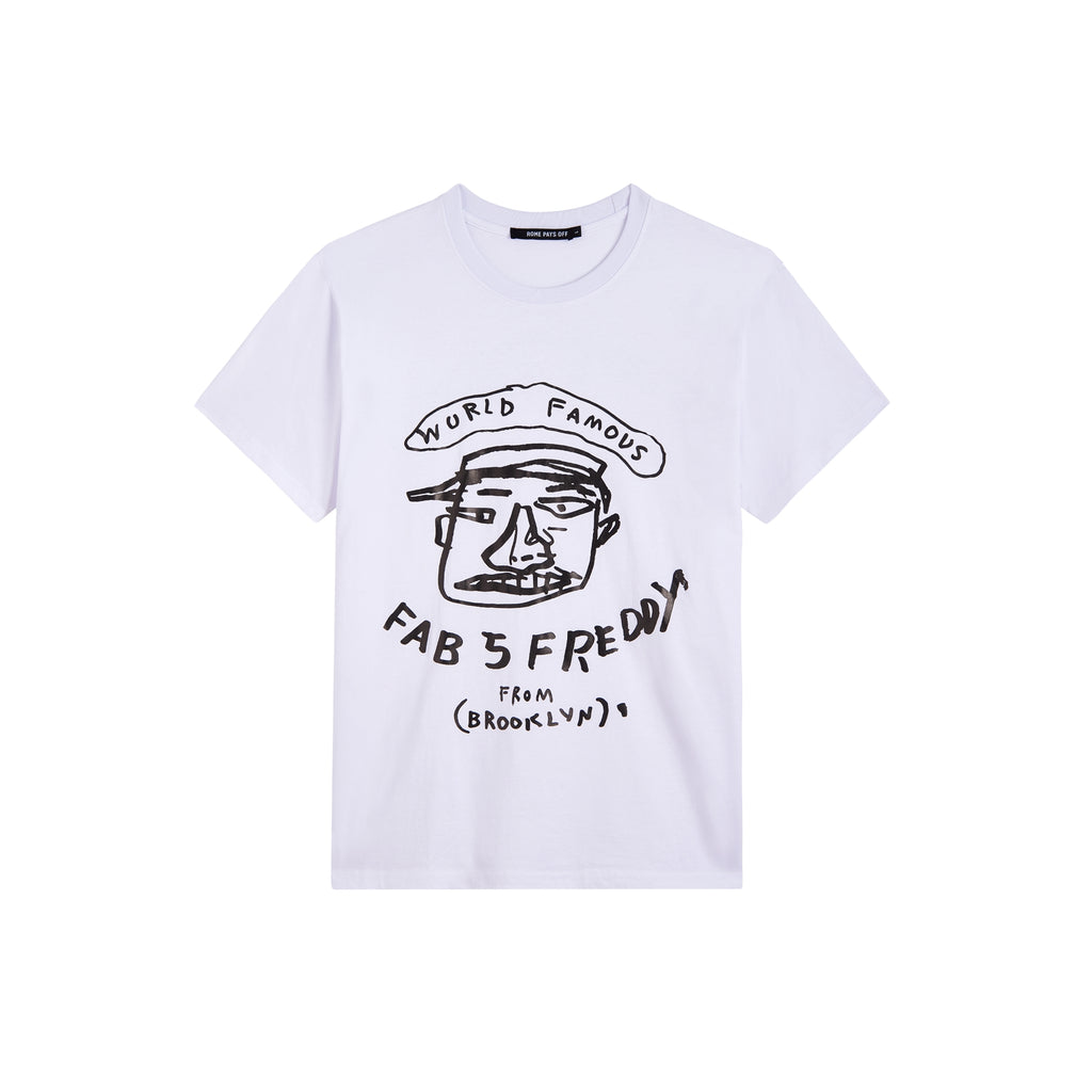 Jean-Michel Basquiat Fab Five Freddy T-Shirt, White