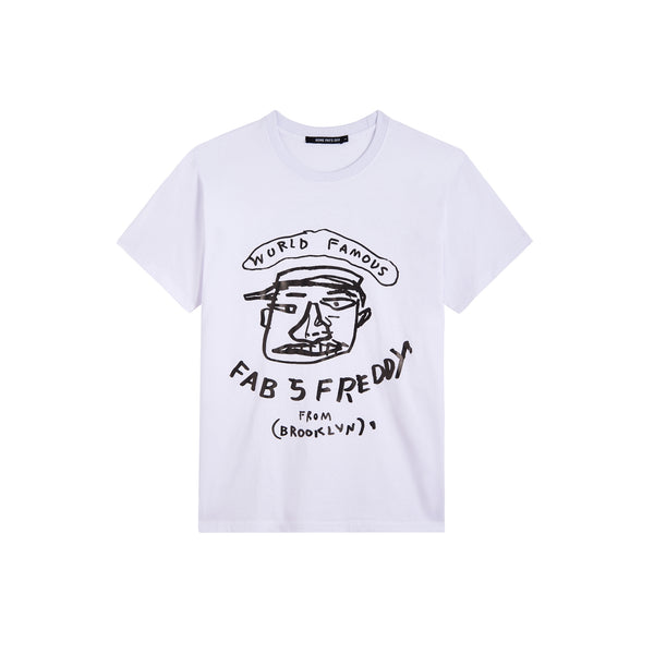 Jean-Michel Basquiat Fab Five Freddy T-Shirt, White