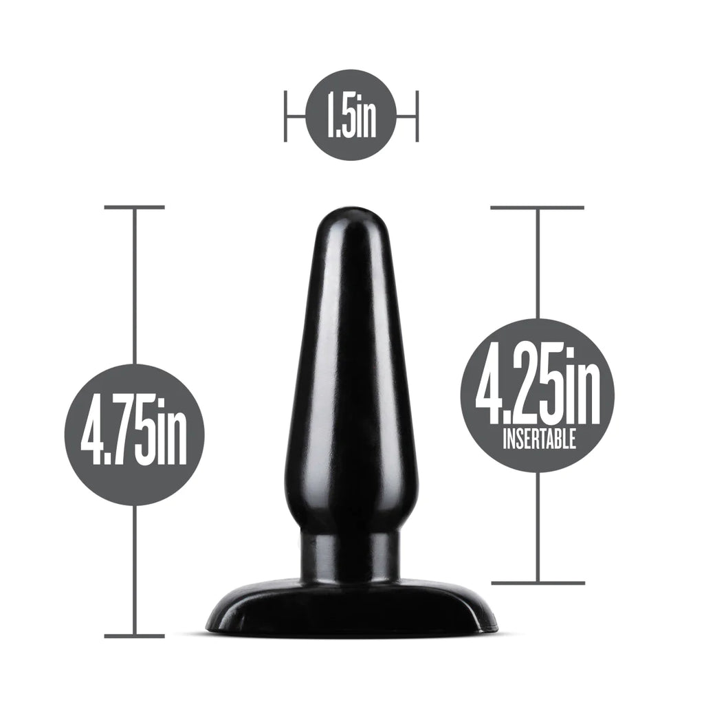 Anal Adventures Basic Black 4.75-Inch Anal Plug