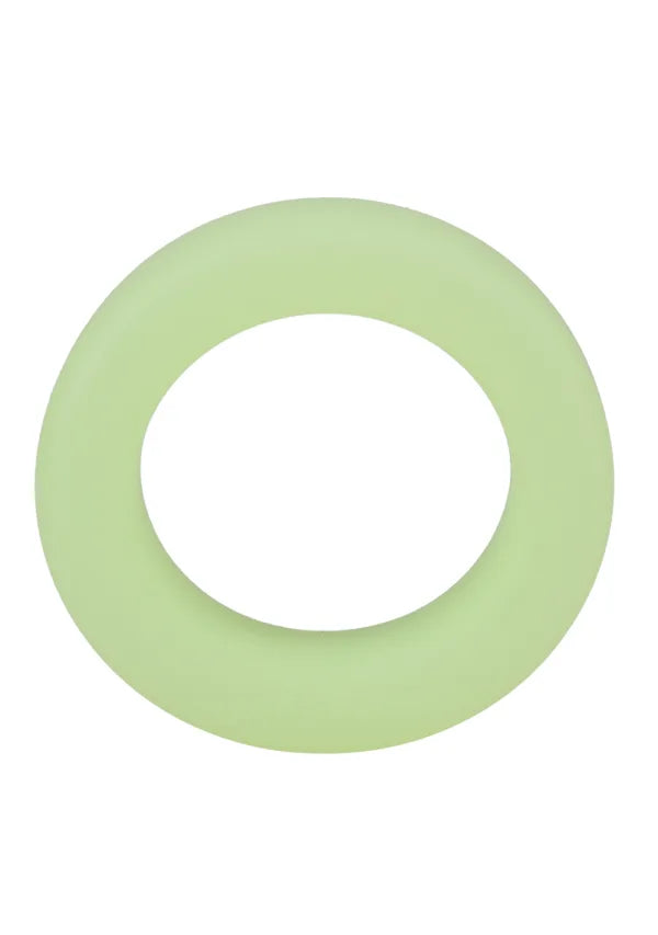Rock Solid The Big O Glow in the Dark Silicone Cock Ring - Green/Black