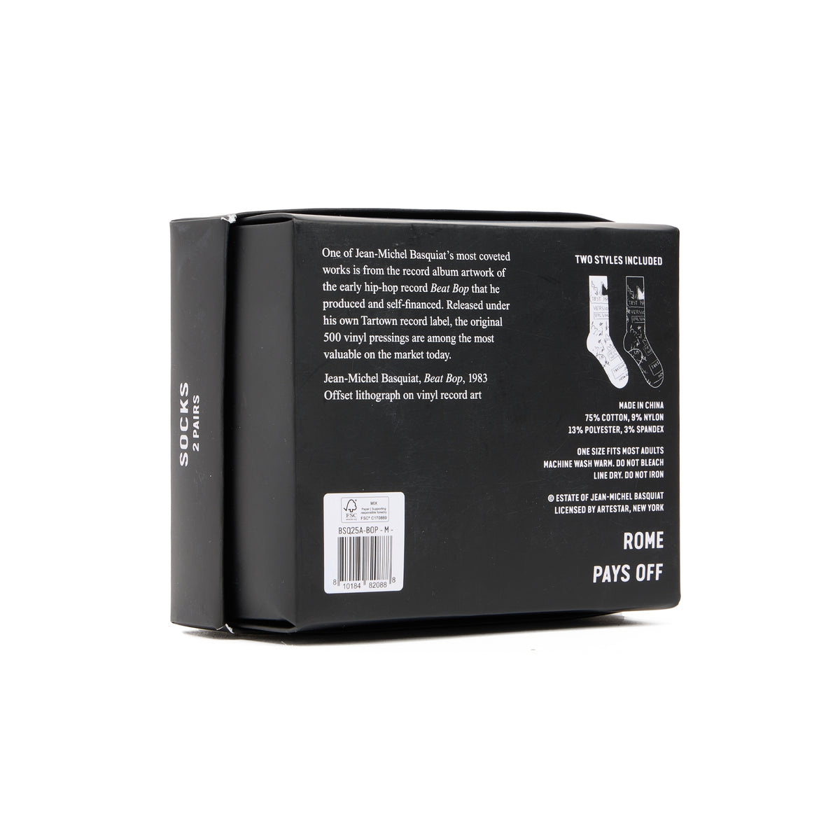 Jean-Michel Basquiat Beat Bop Knit Socks Box, Set of 2