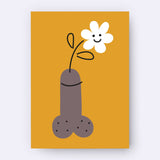 Whoopsy Daisy - Art Card by Dicks Don't Lie in mustard