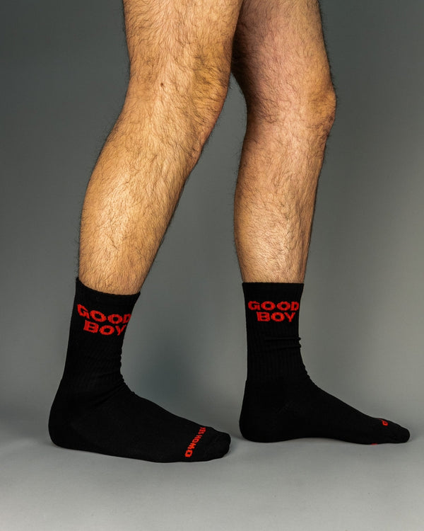 Good Boy Socks by YES HOMO -  Black & Red
