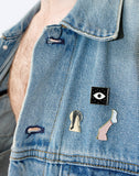Le Voyeur enamel pin by Dicks Don't Lie