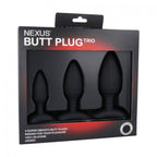 Nexus Butt Plug Trio Silicone Butt Plugs (3 pieces) - Black