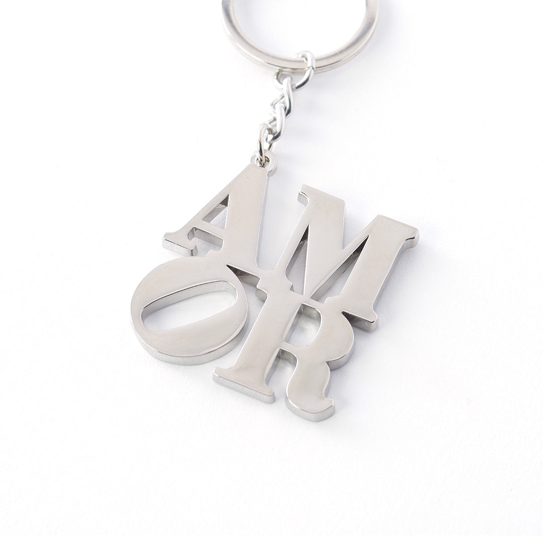 ROBERT INDIANA Amor Keychain - Silver