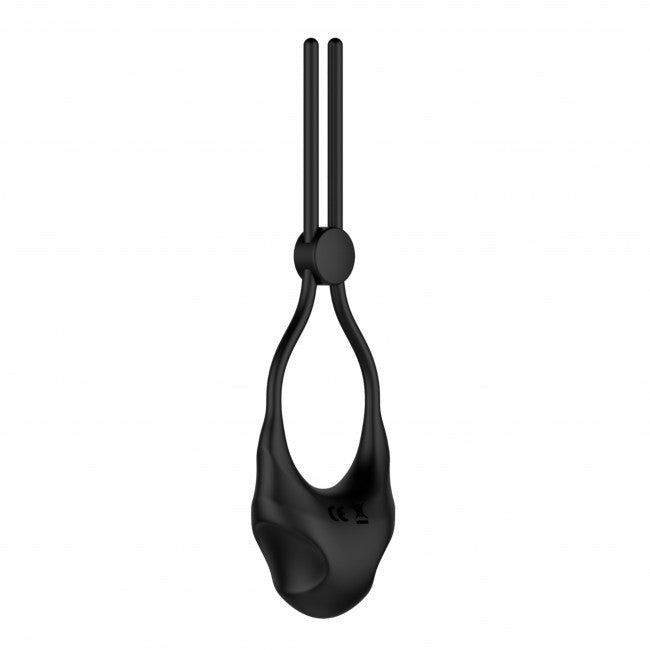 Nexus Forge Vibrating Adjustable Lasso Silicone Cock Ring - Black