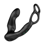 Nexus Simul8 Wave Edition Rechargeable Silicone Vibrating Dual Motor Anal Cock and Ball Toy - Black