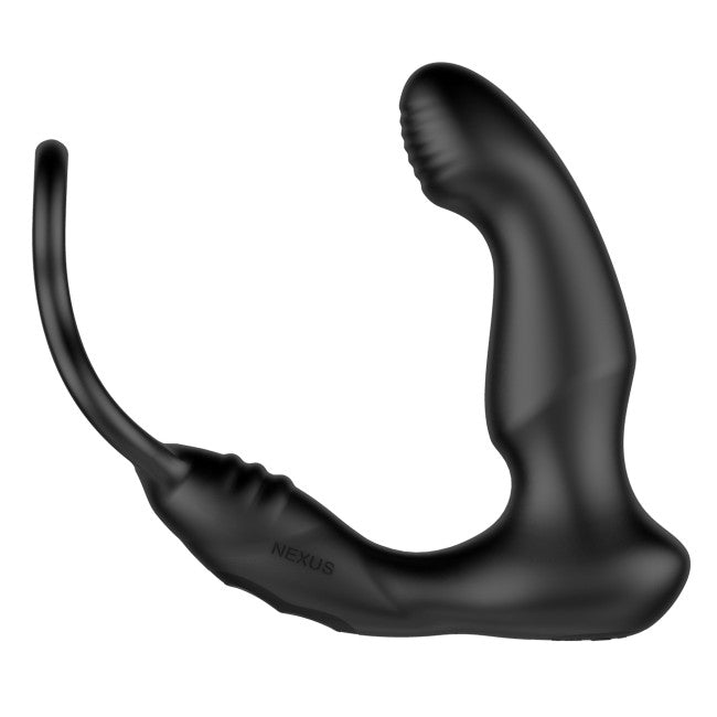 Nexus Simul8 Wave Edition Rechargeable Silicone Vibrating Dual Motor Anal Cock and Ball Toy - Black