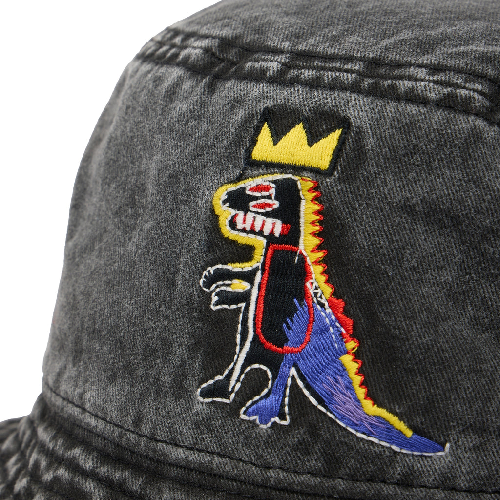 Jean-Michel Basquiat Pez Dispenser Embroidered Denim Bucket Hat